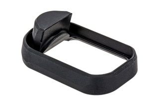 The Taran Tactical Glock 17 Gen 3 magazine well features a black anodized finish